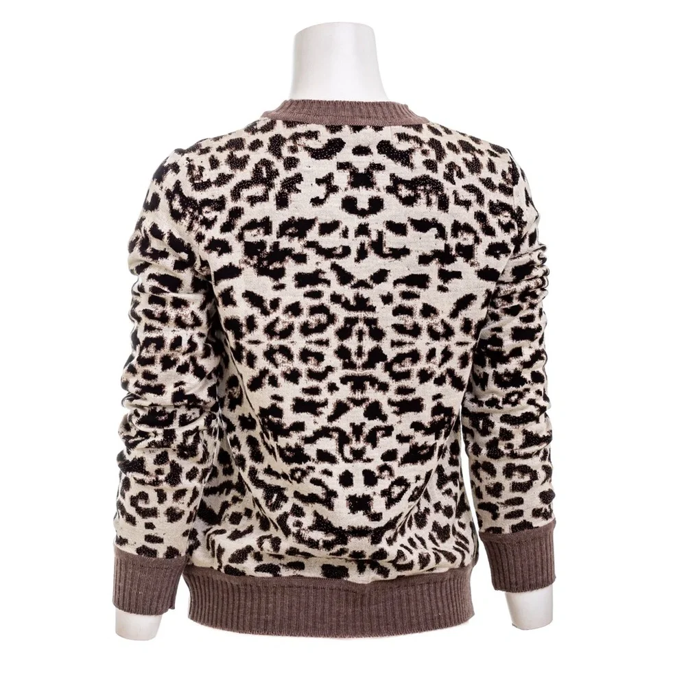 Anthropologie Aldo Martin’s Leopard Sweater - XL - Picture 5 of 9